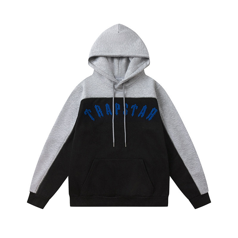 Trapstar Hip Hop Embroidery Color-Contrasting Fleece Sweater Set