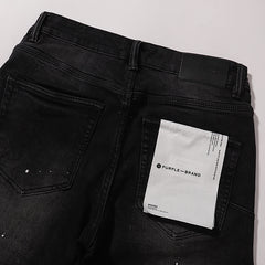 Purple Brand Men Black Ripped Denim Jeans