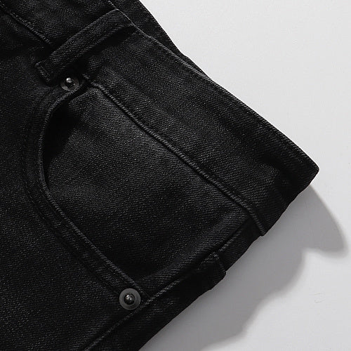 Ksubi Vintage Wash Black Cross Graphic Denim Jeans