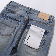 Purple Brand Men Black Patchwork Denim Jeans