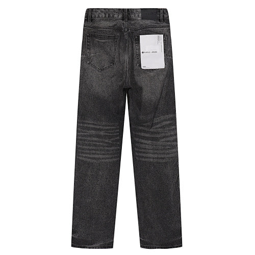 Purple Brand Men Grey Straight Wide Leg Jeans