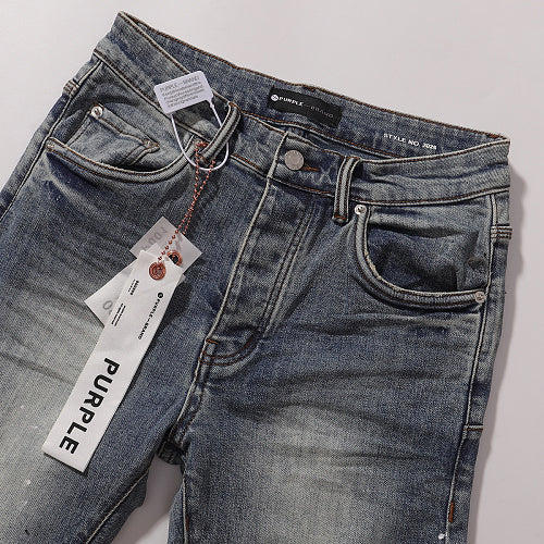 Purple Brand Men Paint Splatter Denim Jeans