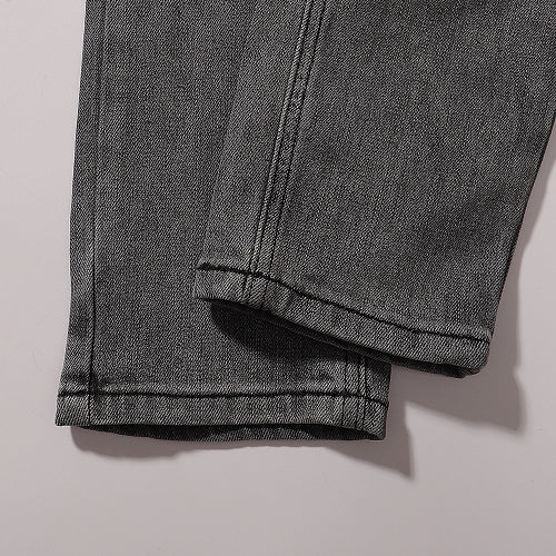 Ksubi Men Grey Distressed Slim Denim Jeans