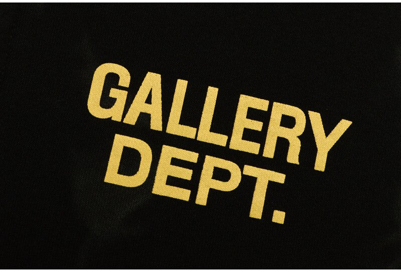 GALLERY DEPT Water Ripple Letterprint Loose Hooded Sweatshirt