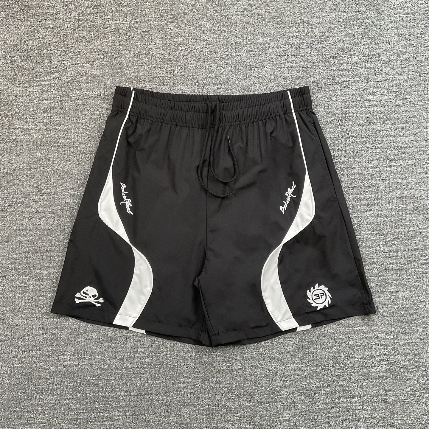 Broken Planet Embroidered Color Block Sports Shorts