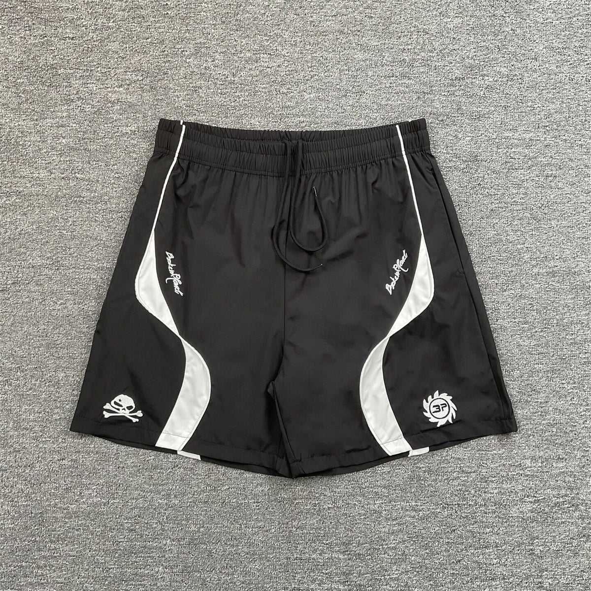 Broken Planet Embroidered Color Block Sports Shorts