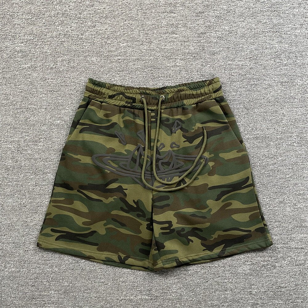 Broken Planet Puff Print Fleece Sweat Shorts