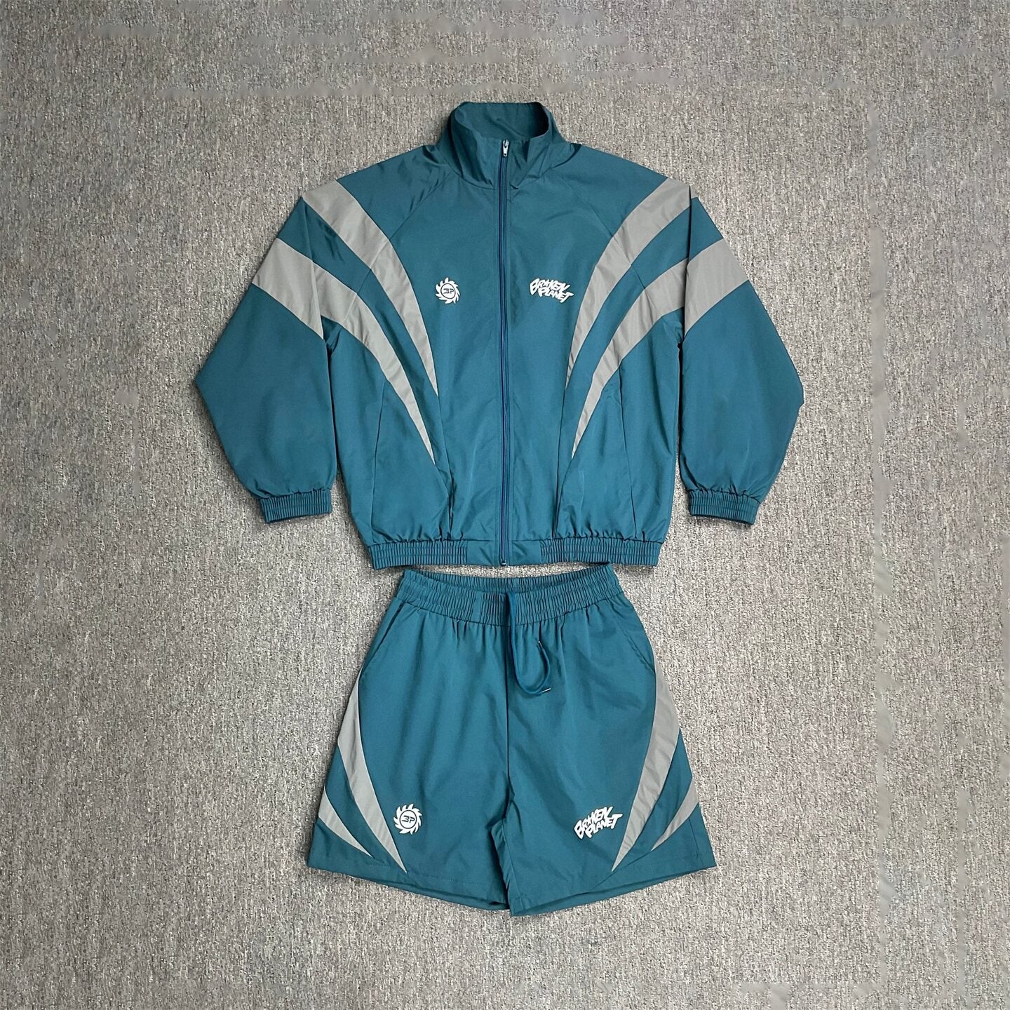 Broken Planet Reflective Tech Wear Jacket Shorts Set
