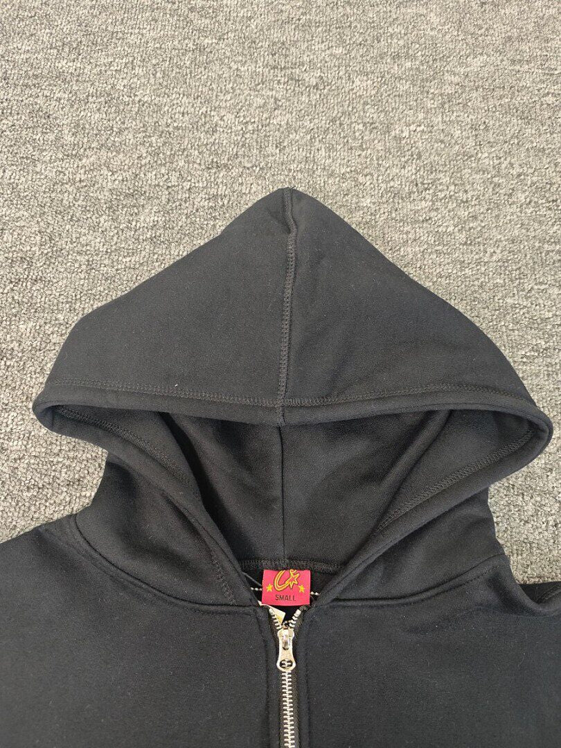 Corteiz Patchwork Embroidered Loose Fleece Hooded Shirt