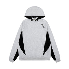 Mertra Contrasting-color embroidered fleece pullover jacket