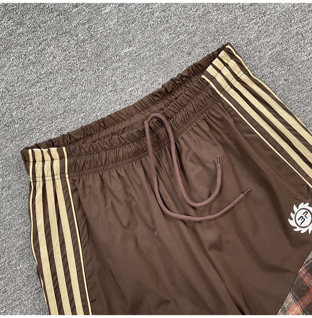 Broken Planet Contrasting Color Casual Striped Check Pants