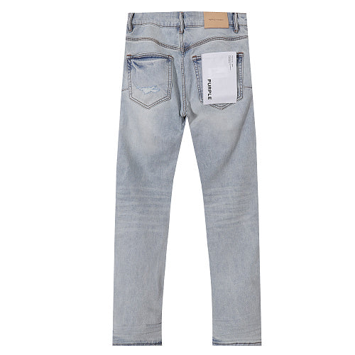 Purple Brand Men Blue Denim Luxury Streetwear Jeans
