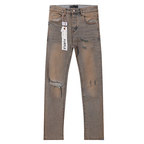 Purple Brand Men Mud Wash Ripped Denim Jeans