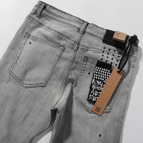 Ksubi Gradient Wash Black Paint Splatter Denim Jeans