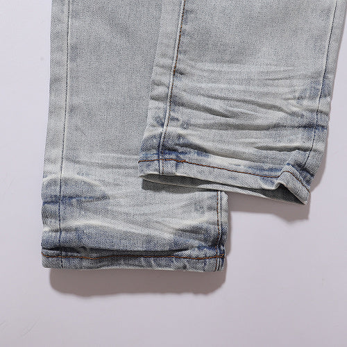 Purple Brand Men Blue Denim Luxury Streetwear Jeans