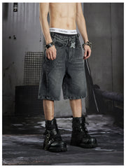 NOMANIAI Double waist top style old-fashioned five-pocket pants