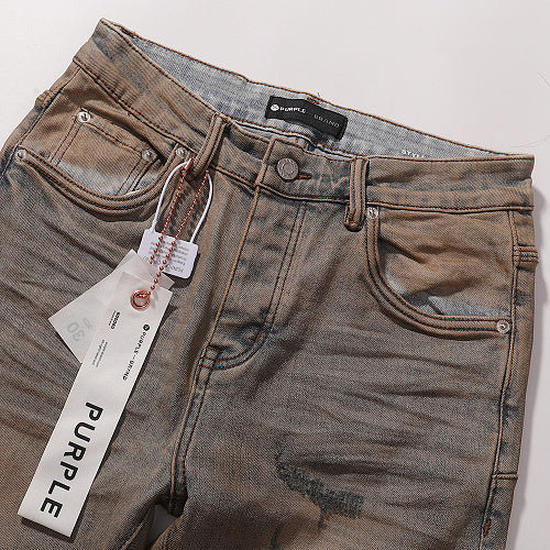 Purple Brand Men Mud Wash Ripped Denim Jeans