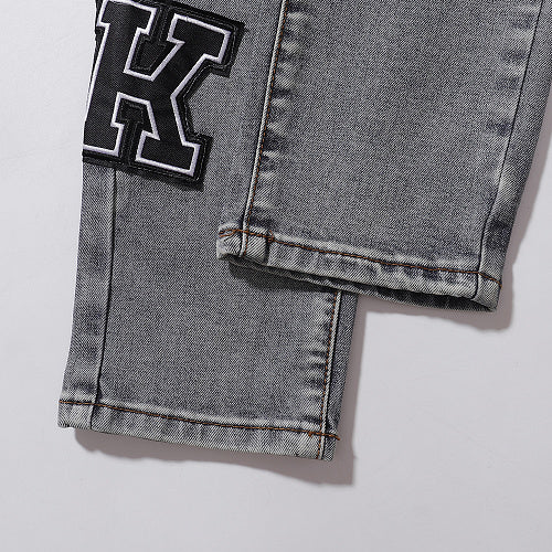 Ksubi Men Varsity Patch Slim Denim Jeans