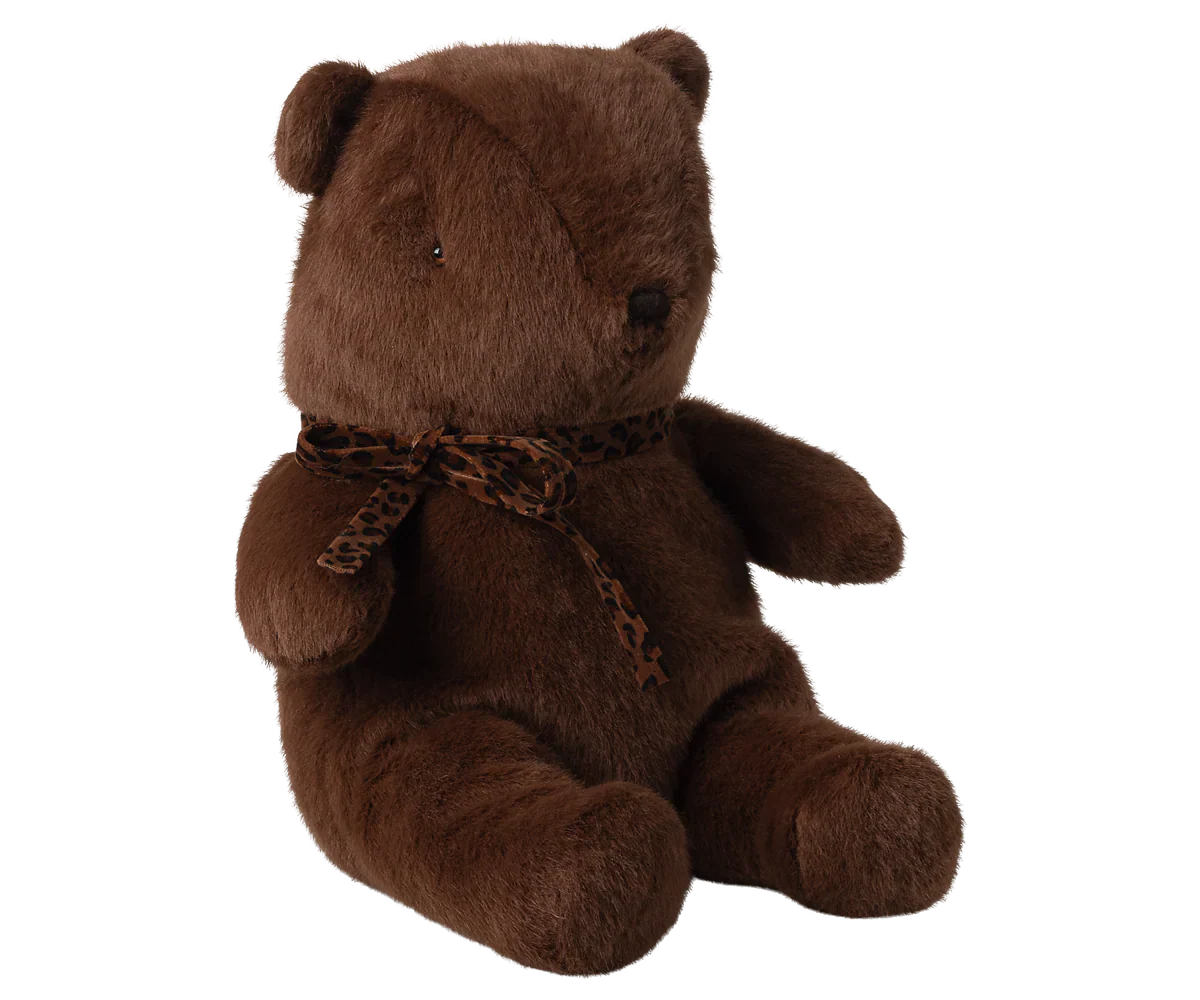 Maileg Teddy Bear Plush, Medium - Dark Chocolate