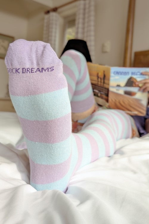 XXL Foot Longer Striped Extraordinary Thigh High