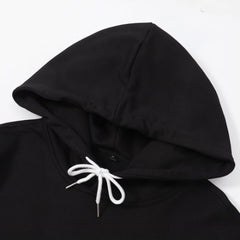 Purple Brand Men Black Abstract Graphic Pullover Hoodie