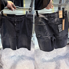 Ksubi Men Blue Baggy Patchwork Denim Shorts