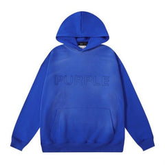 Purple Brand Men Royal Blue Oversized Pullover Hoodie