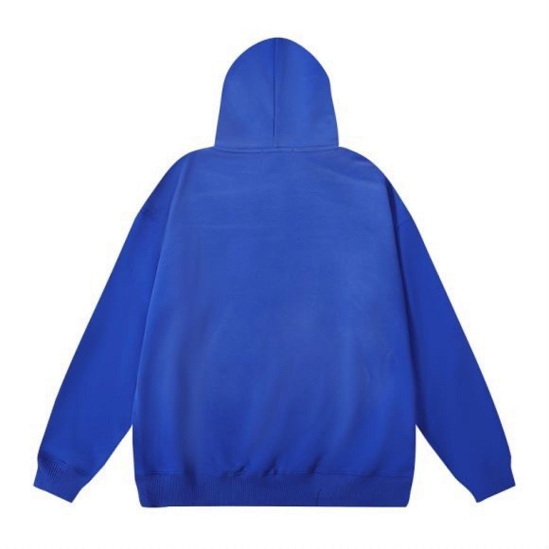 Purple Brand Men Royal Blue Oversized Pullover Hoodie