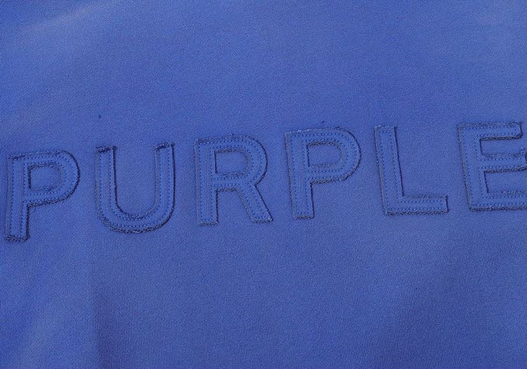 Purple Brand Men Royal Blue Oversized Pullover Hoodie