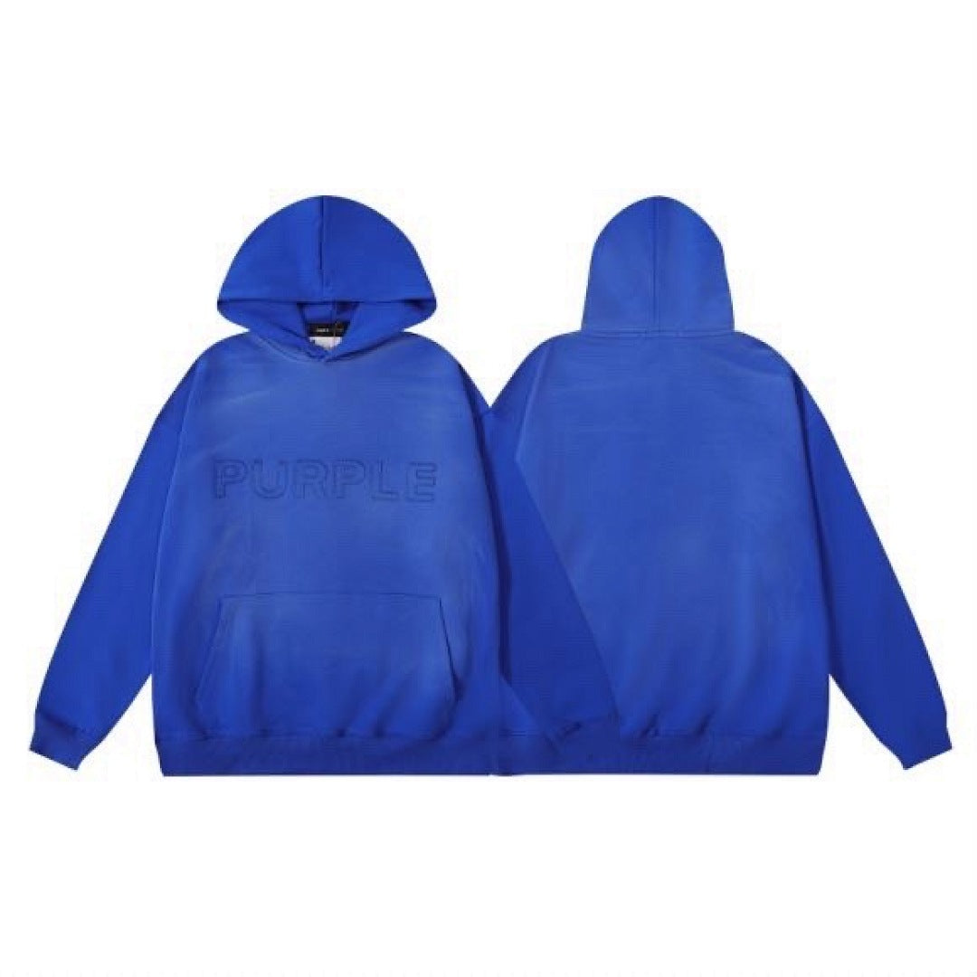 Purple Brand Men Royal Blue Oversized Pullover Hoodie