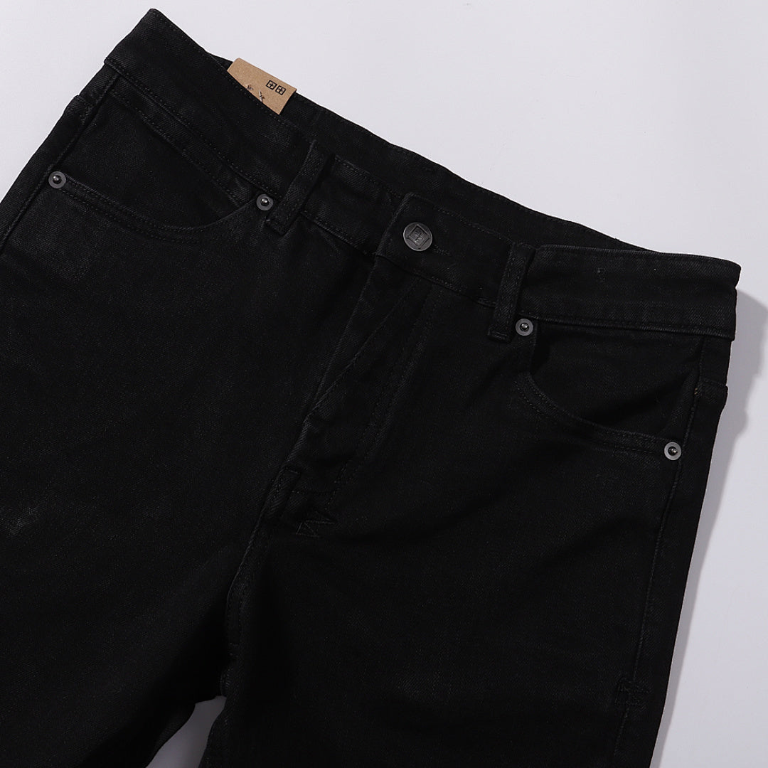 Ksubi Men Jet Black Slim Straight Jeans