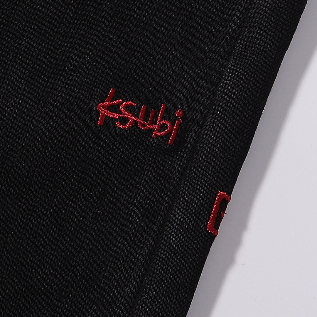 Ksubi Men Jet Black Slim Straight Jeans