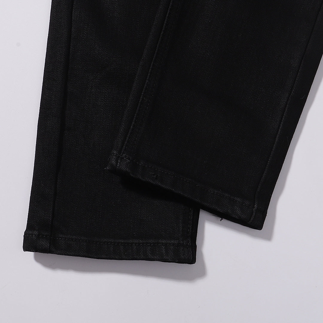 Ksubi Men Jet Black Slim Straight Jeans