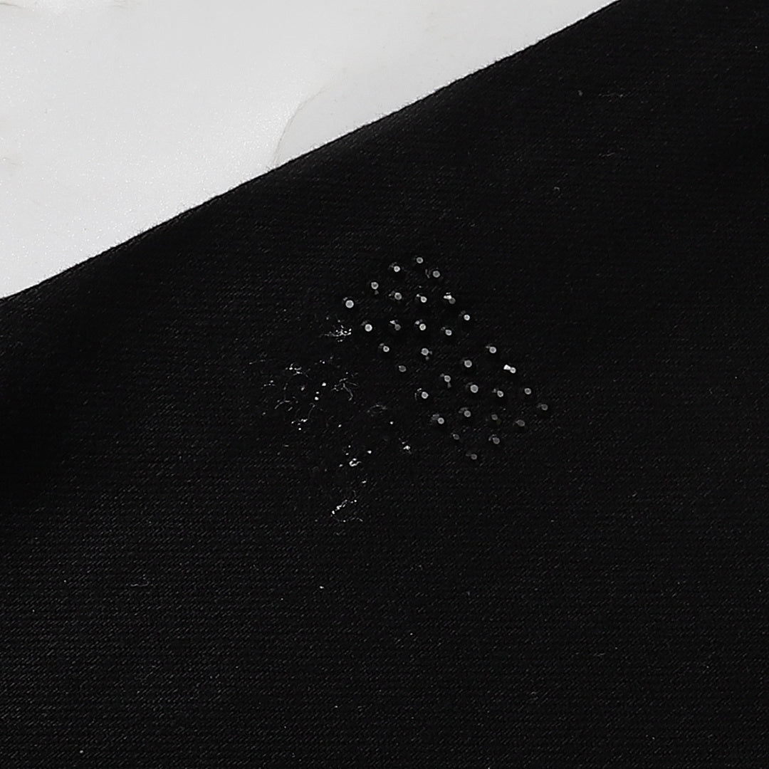Ksubi Matte Black Tonal Embroidered Denim Jeans
