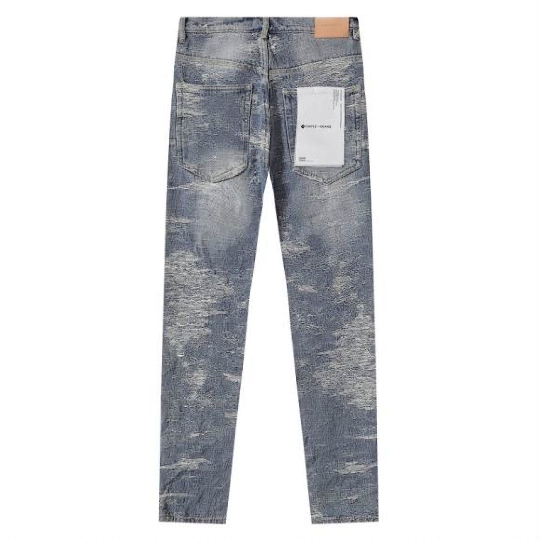 Purple Brand Vintage Distressed Slim Fit Denim Jeans