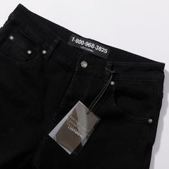 LOST SHDWS Premium Minimalist Matte Black Denim Jeans
