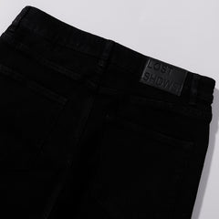 LOST SHDWS Black Electric Blue Floral Denim Jeans