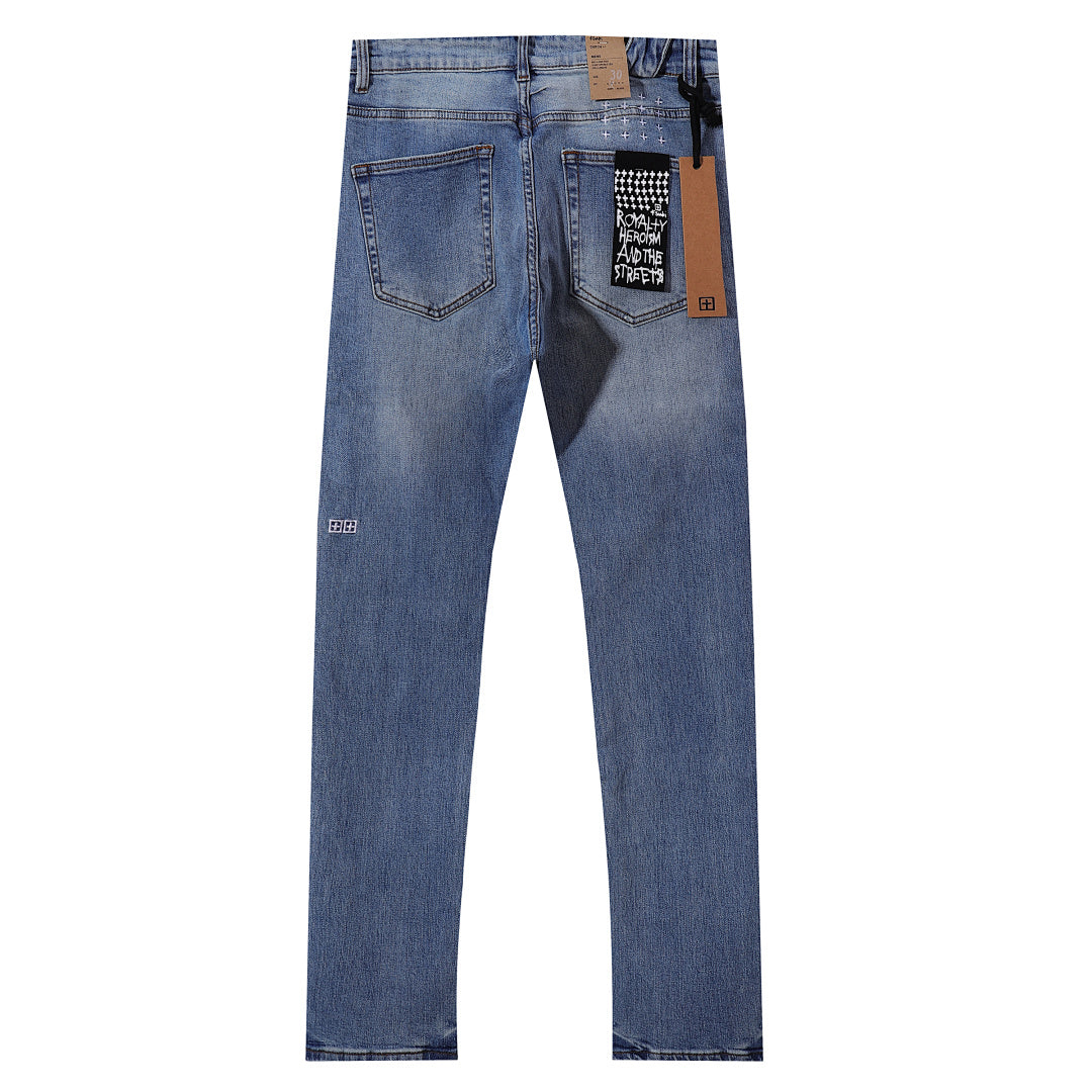 Ksubi Vintage Light Blue Wash Slim Denim Jeans