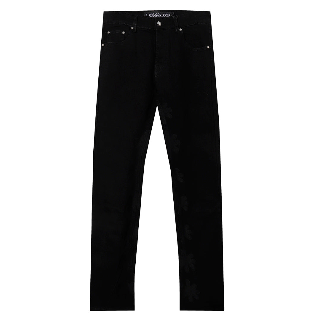 LOST SHDWS Premium Minimalist Matte Black Denim Jeans