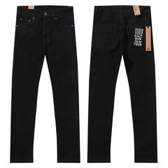 Ksubi Matte Black Tonal Embroidered Denim Jeans