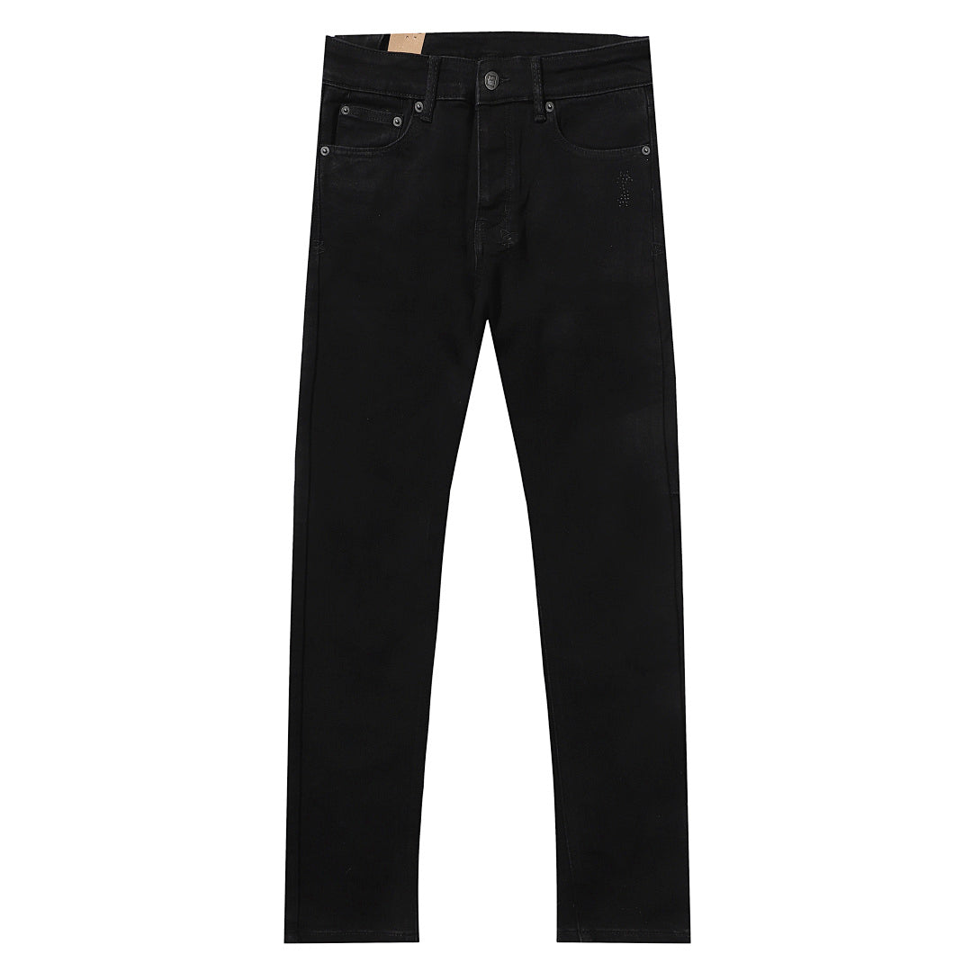 Ksubi Matte Black Tonal Embroidered Denim Jeans