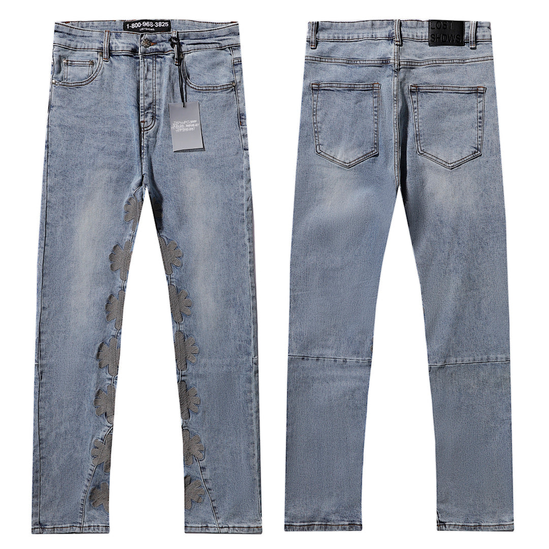 LOST SHDWS Vintage Light Wash Button Fly Jeans