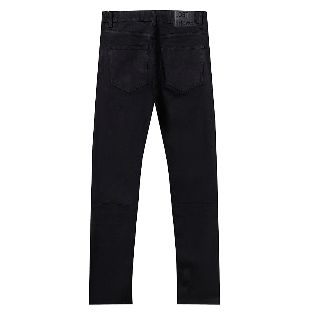 LOST SHDWS Premium Matte Black Button Fly Jeans