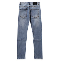 LOST SHDWS Light Wash Side Floral Denim Jeans