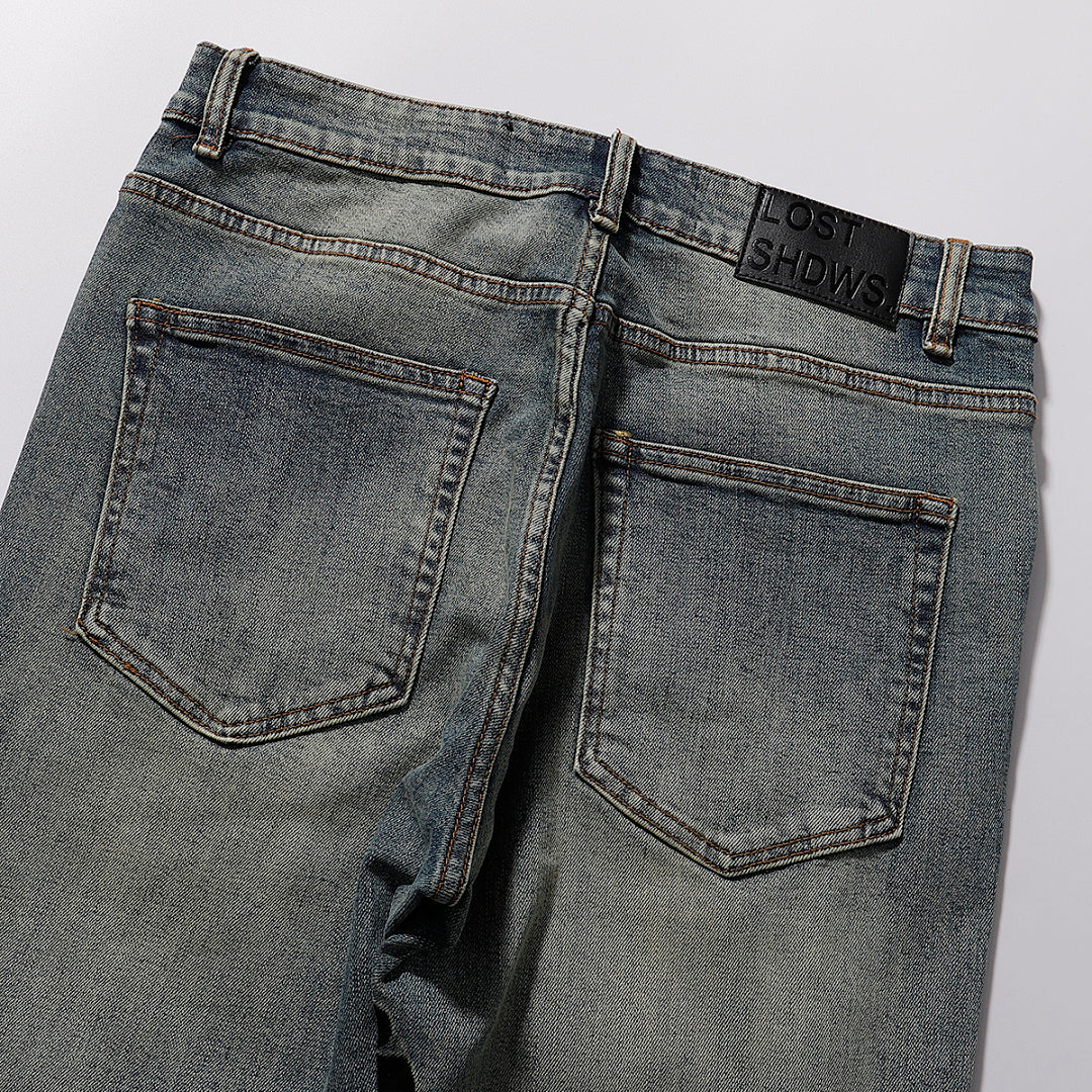 LOST SHDWS Distressed Multi Color Floral Denim Jeans