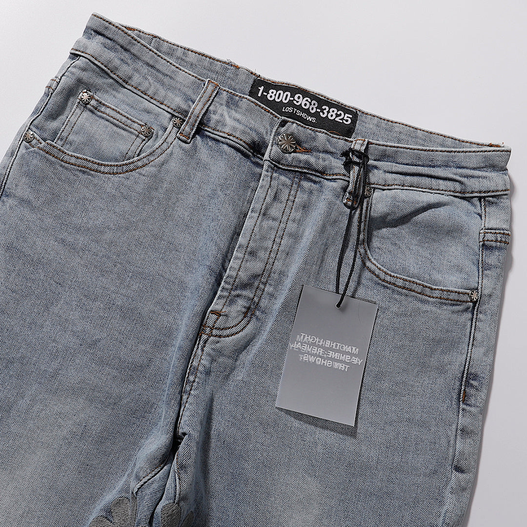LOST SHDWS Vintage Light Wash Button Fly Jeans