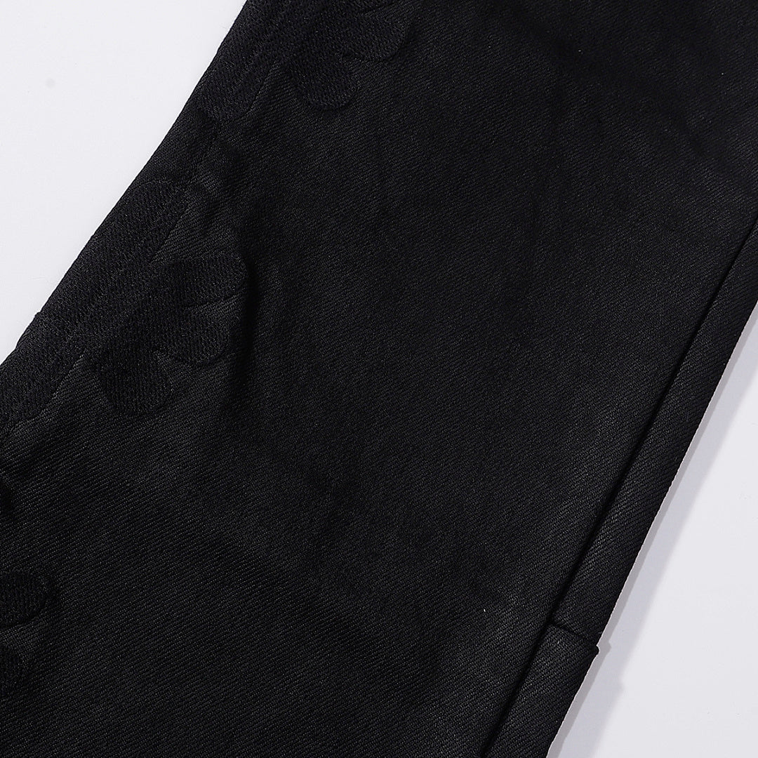 LOST SHDWS Premium Matte Black Button Fly Jeans