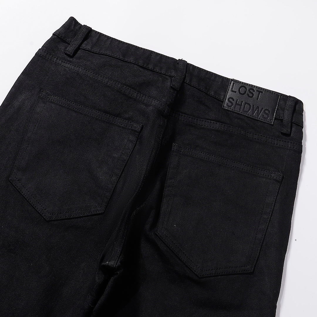 LOST SHDWS Premium Matte Black Button Fly Jeans