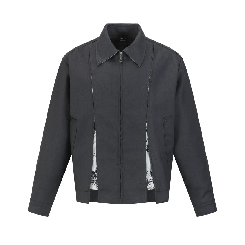 A knife cleanfit floral patchwork lapel jacket