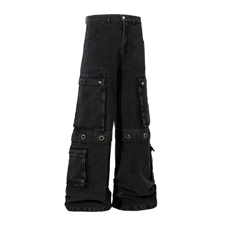 A knife wide-leg workwear jeans
